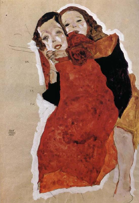 Egon Schiele Two Girls